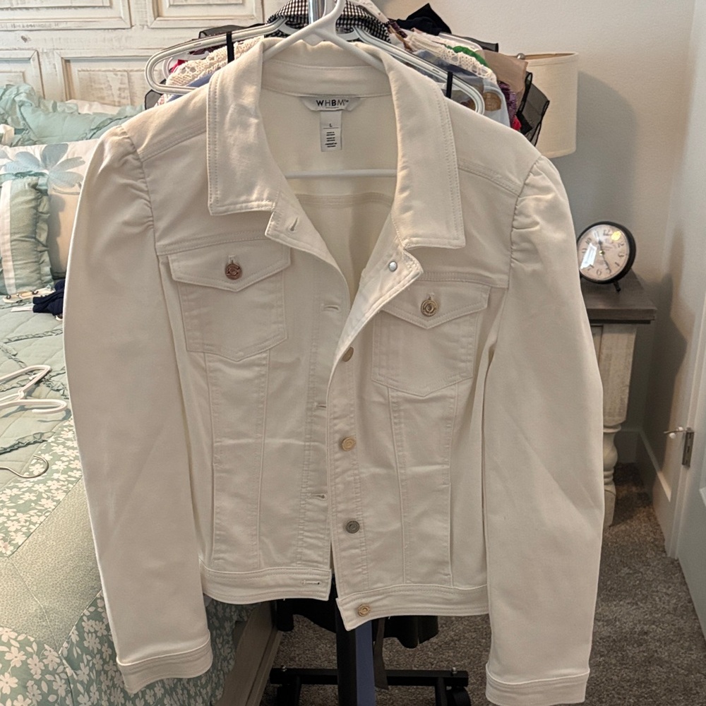 White WHBM Denim Jacket